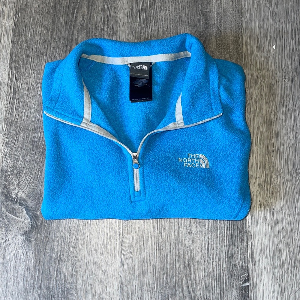 Northface Blue Fleece Quarter Zip Pullover